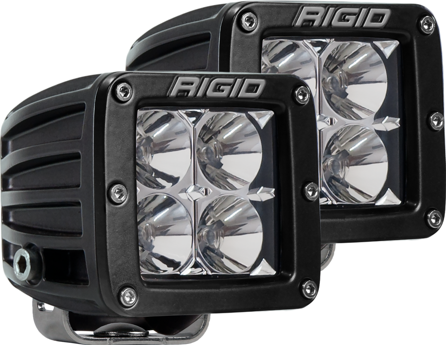 Rigid Industries - 202113 - Auxiliary Light - Flood Surface Mount Black Pair D-Series Pro