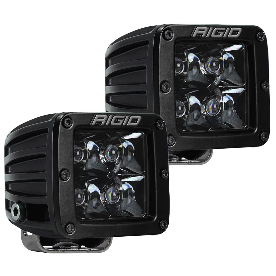 Rigid Industries - 202213BLK - Auxiliary Light - Spot Surface Mount Midnight Pair D-Series Pro