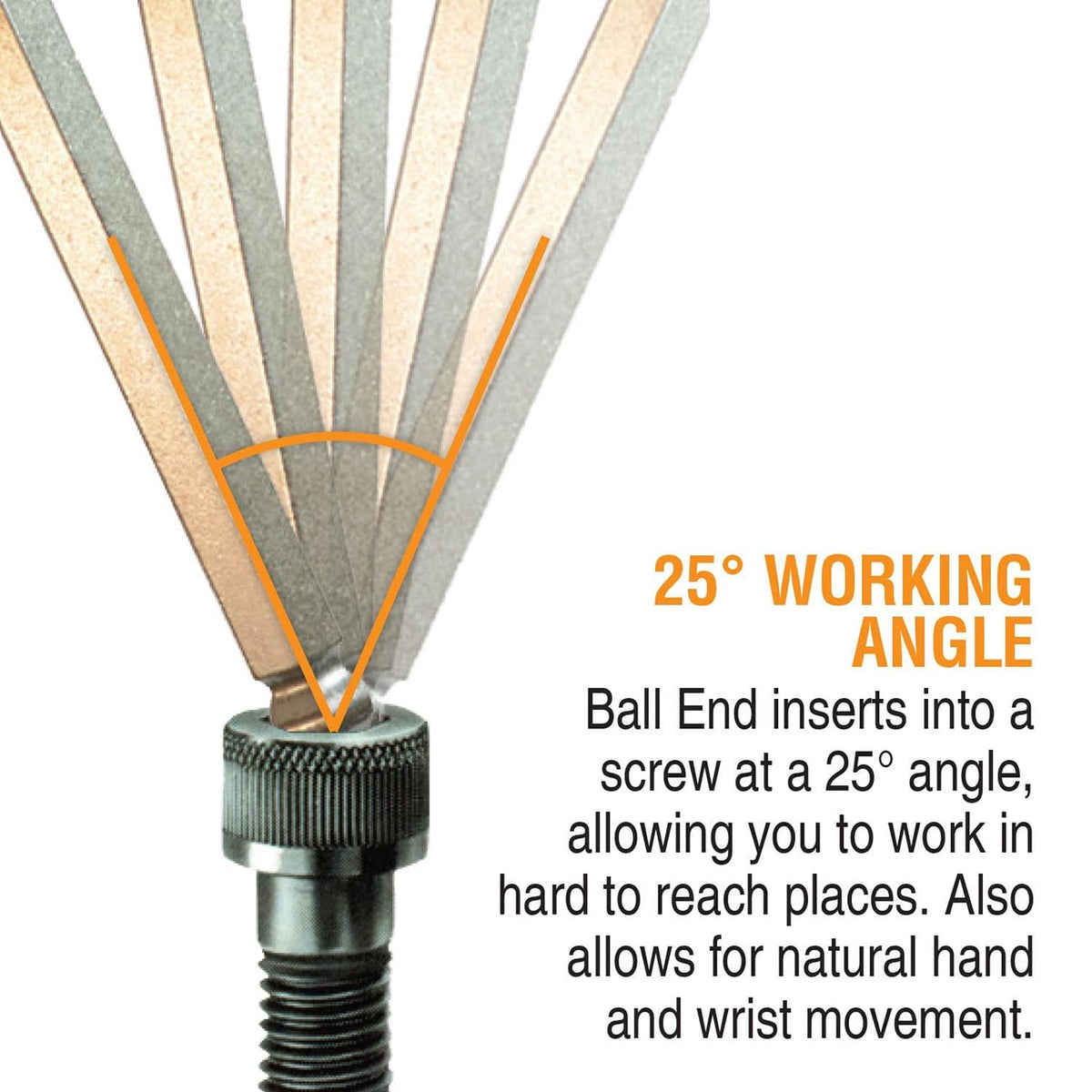 Bondhus 20399 Balldriver Metric and SAE Ball-End Hex L-Key Double Set, 22-Piece