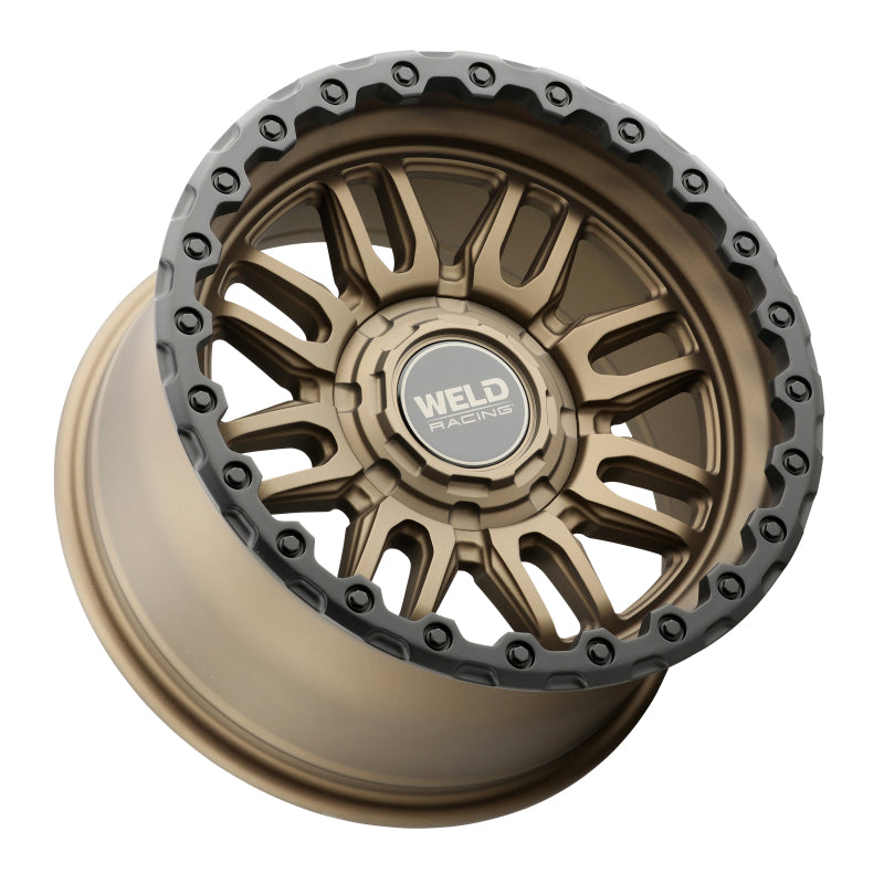 Weld Off-Road Swift 17x9 Inch Satin Bronze Wheel with Black Ring - Dual Bolt Pattern 5x114.3 / 5x127, ET-12, 78.1mm Hub Bore