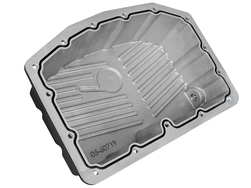 aFe Power Pro Series Engine Oil Pan, Black with Machined Fins, Part Number 46-70322, Ford Power Stroke 6.7L Diesel
