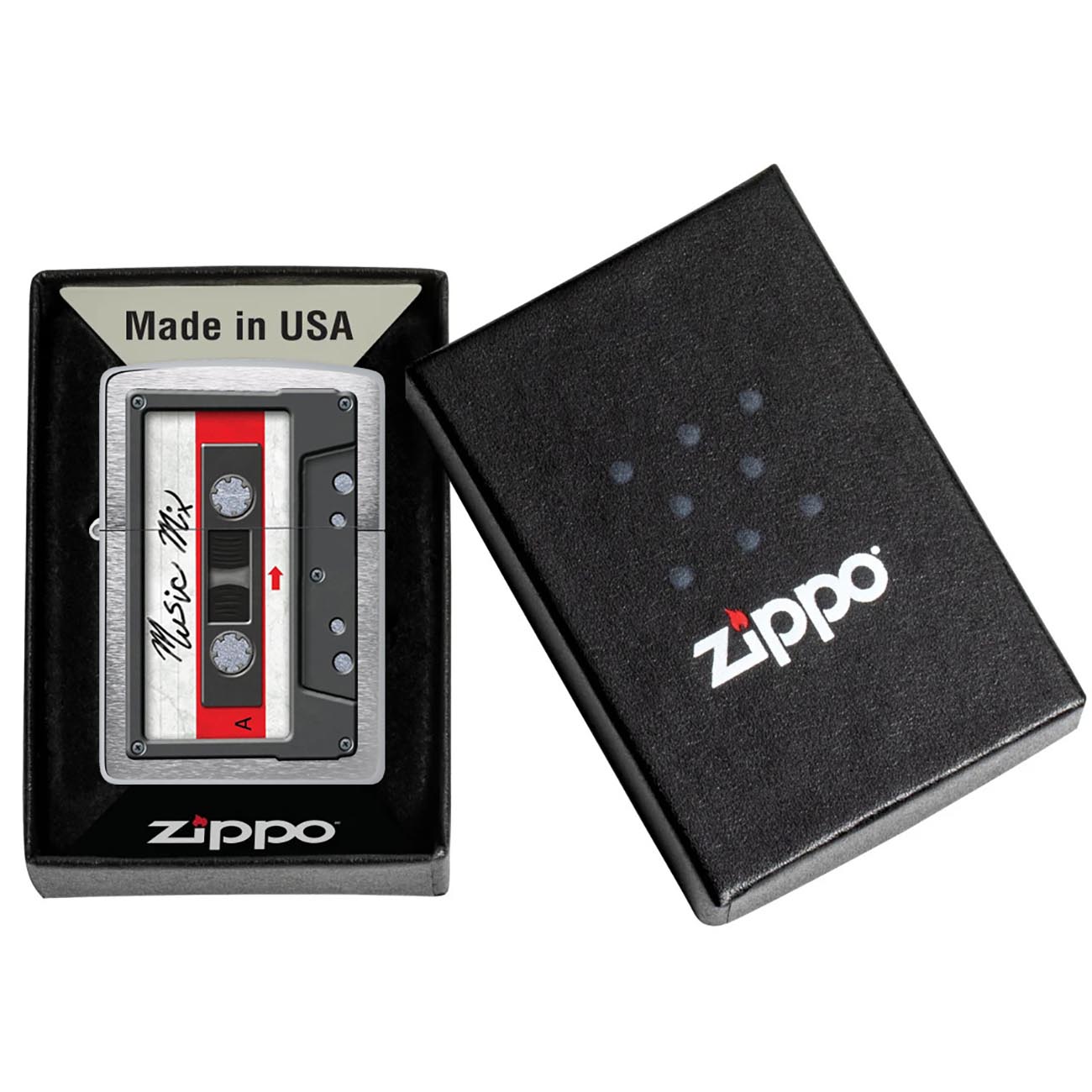 Zippo Cassette Tape Street Chrome Lighter