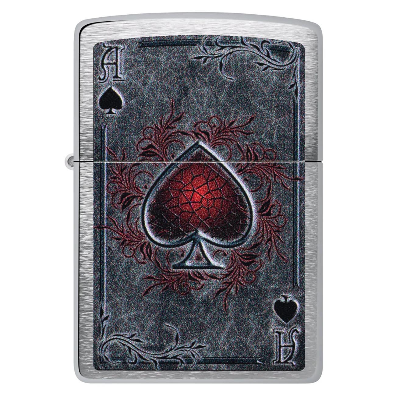 Zippo Ace of Spades Antiqued Ace Design Windproof Lighter