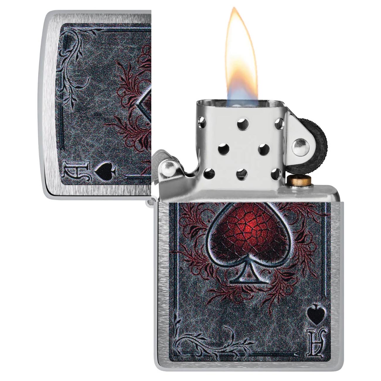 Zippo Ace of Spades Antiqued Ace Design Windproof Lighter
