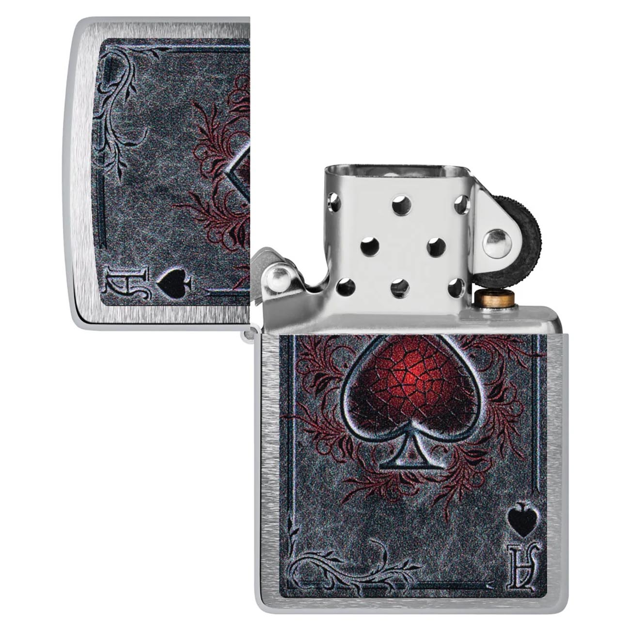Zippo Ace of Spades Antiqued Ace Design Windproof Lighter