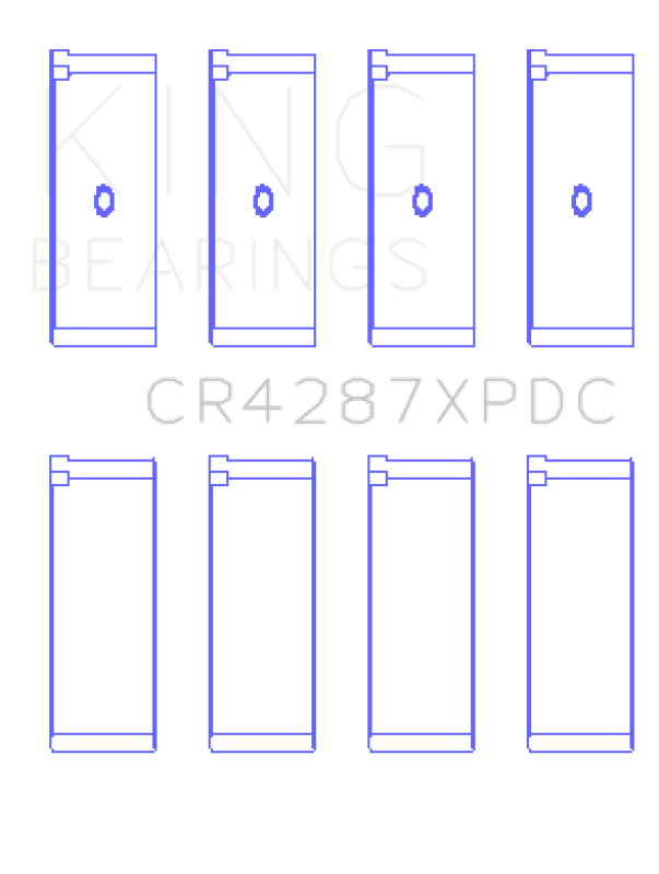 King Engine Bearings CR4287XPDC Standard Rod Bearing Set for Honda B18C1/B18C5 16V