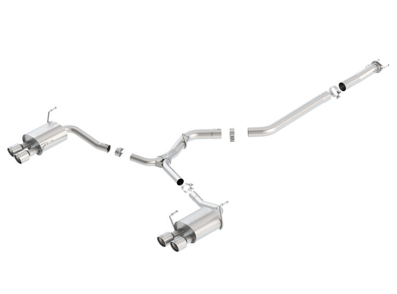 Borla 140595 S-Type Cat-Back Exhaust System for 2015-2021 Subaru WRX and WRX STI Sedan