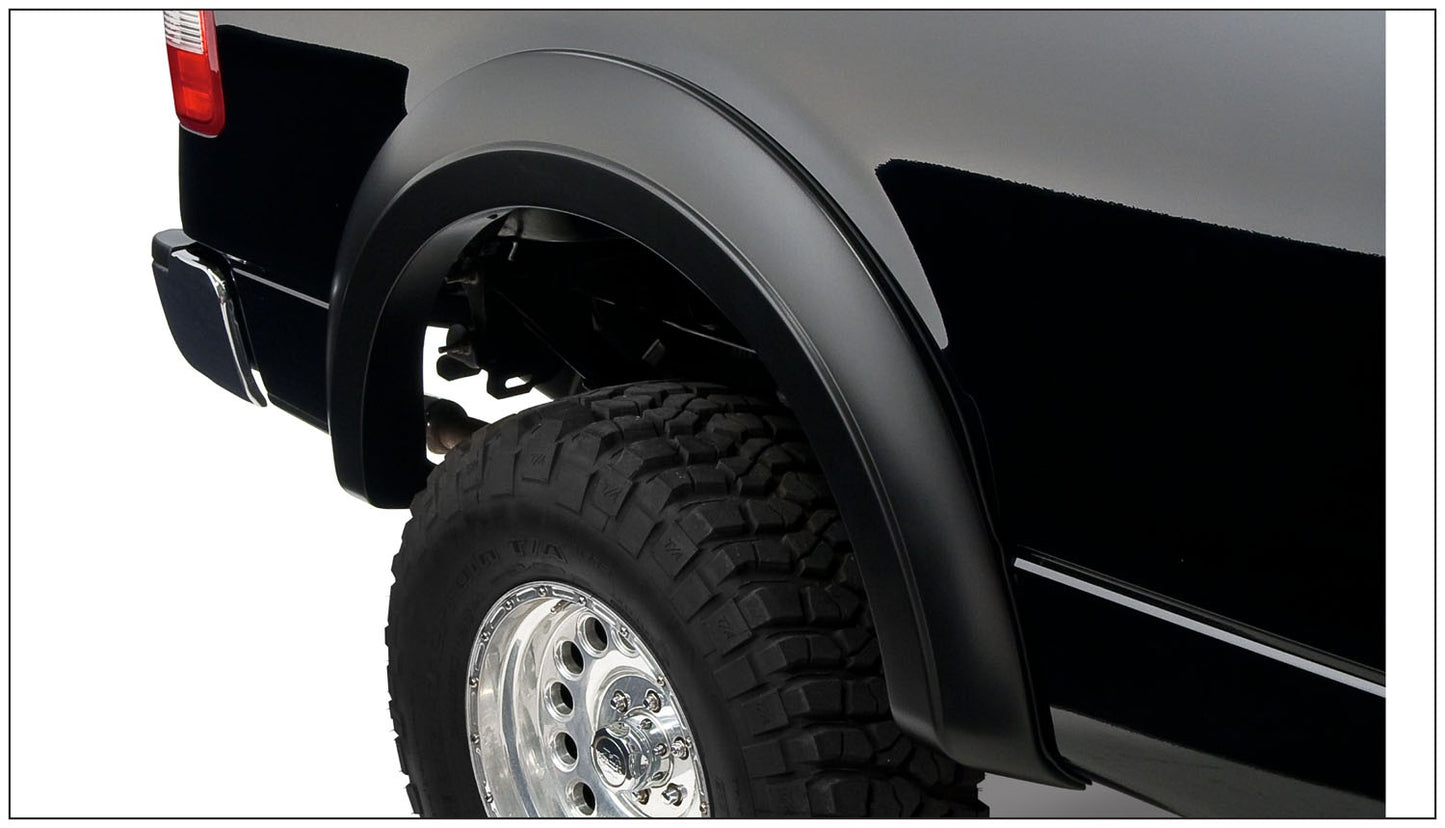 Bushwacker - 20915-02 - Fender Flare -  20915-02 Black Extend-A-Fender Style Smooth Finish 4-Piece Fender Flare Set for 2004-2008 Ford F-150 - P/N: 20915-02