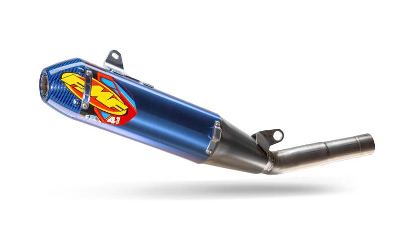 FMF Racing Factory 4.1 RCT Muffler for Yamaha YZ250F and YZ250FX (2019-2022) – Anodized Titanium with Blue CF Cap