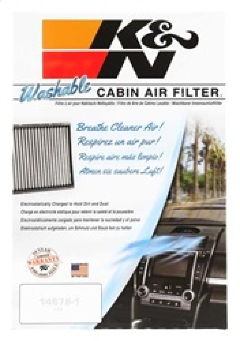 K&N Engineering VF1001 Washable Cabin Air Filter for 2005–2015 Nissan Frontier and Xterra