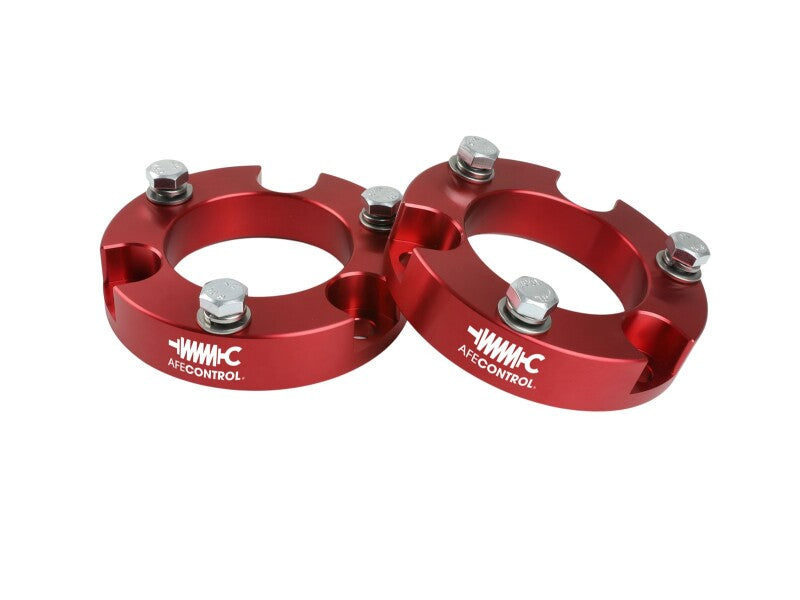 aFe CONTROL 2.0-Inch Front Leveling Kit, Red - Toyota Tacoma, 4Runner and FJ Cruiser | afe416-72T001-R