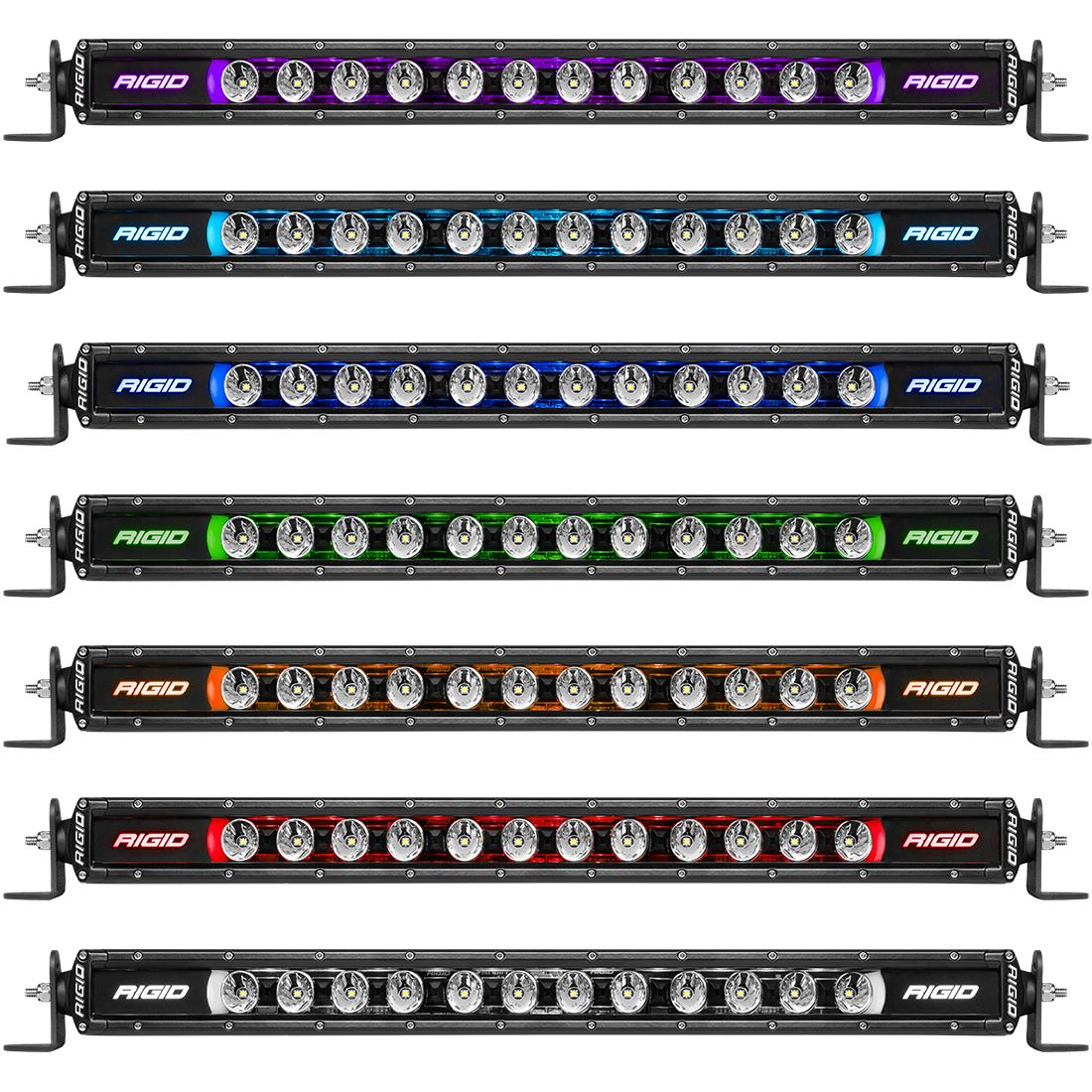 Rigid Industries - 210603 - Auxiliary Light - Radiance Plus SR-Series LED Light 8 Option RGBW Backlight 10 Inch RIGID
