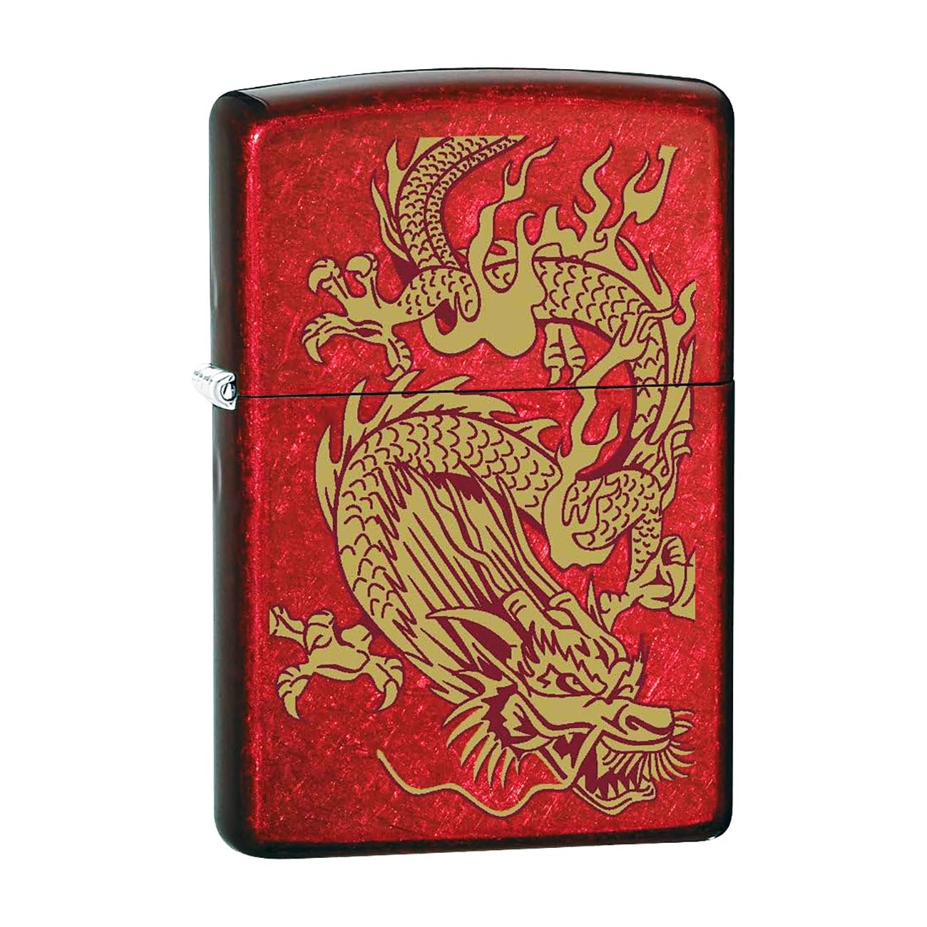 Zippo 79095 Windproof Lighter, Golden Dragon, Candy Apple Red