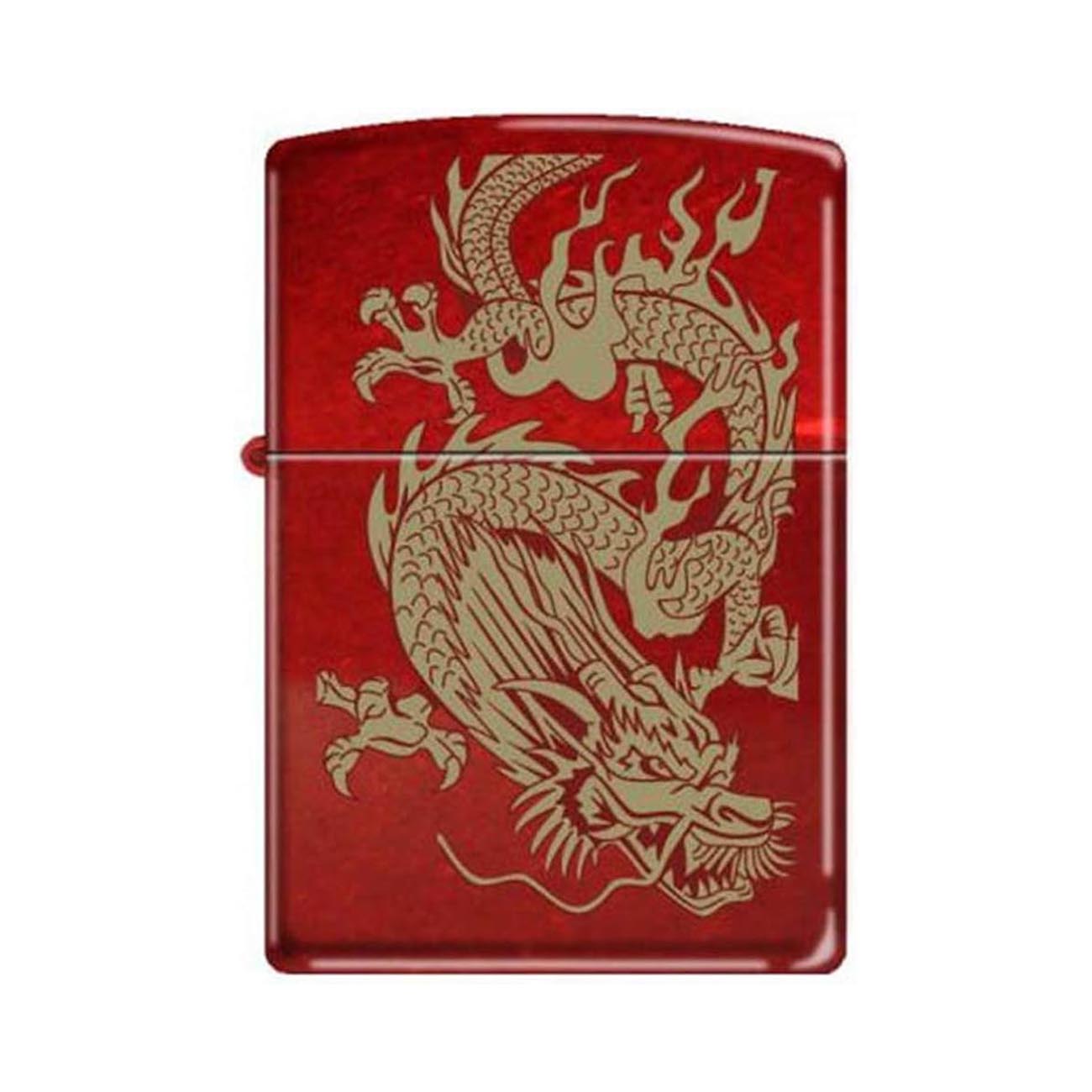 Zippo 79095 Windproof Lighter, Golden Dragon, Candy Apple Red