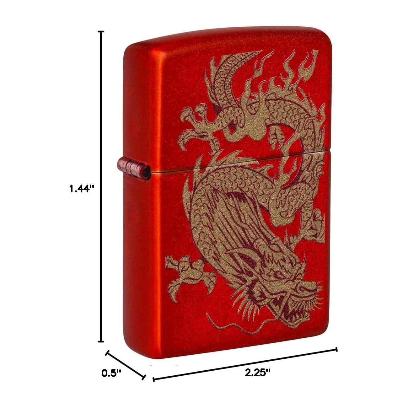 Zippo 79095 Windproof Lighter, Golden Dragon, Candy Apple Red