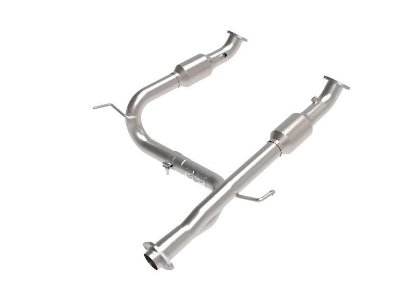 aFe Twisted Steel Y-Pipe with Catalytic Converter for 2005-2015 Toyota Tacoma 4.0L V6, Part Number 48-46006-RC