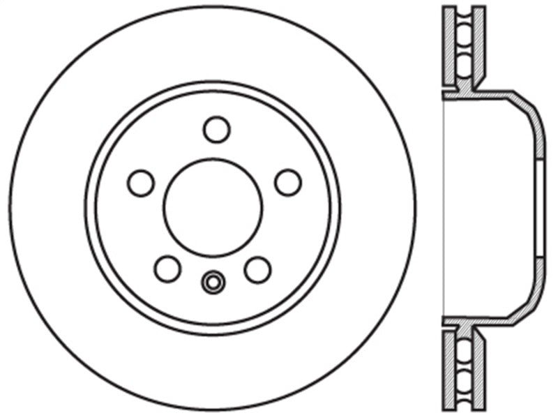 StopTech Sport Slotted 11-16 BMW 535i Front Right Rotor