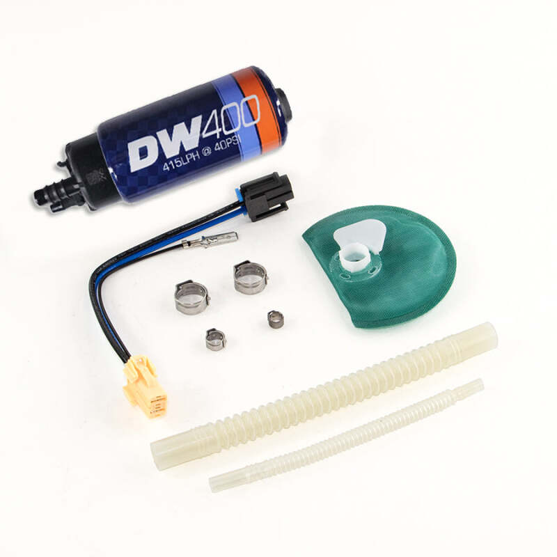 DeatschWerks DW400 415 LPH In-Tank Fuel Pump with 9-1047 Install Kit for Ford Mustang and F-150