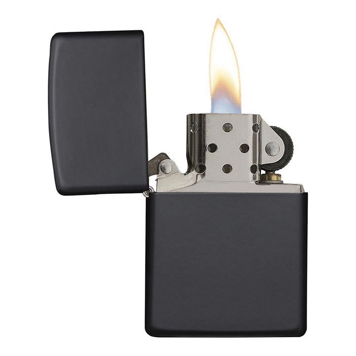 Zippo 218 Windproof Lighter, Black Matte