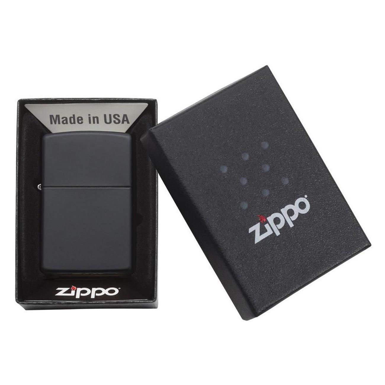 Zippo 218 Windproof Lighter, Black Matte