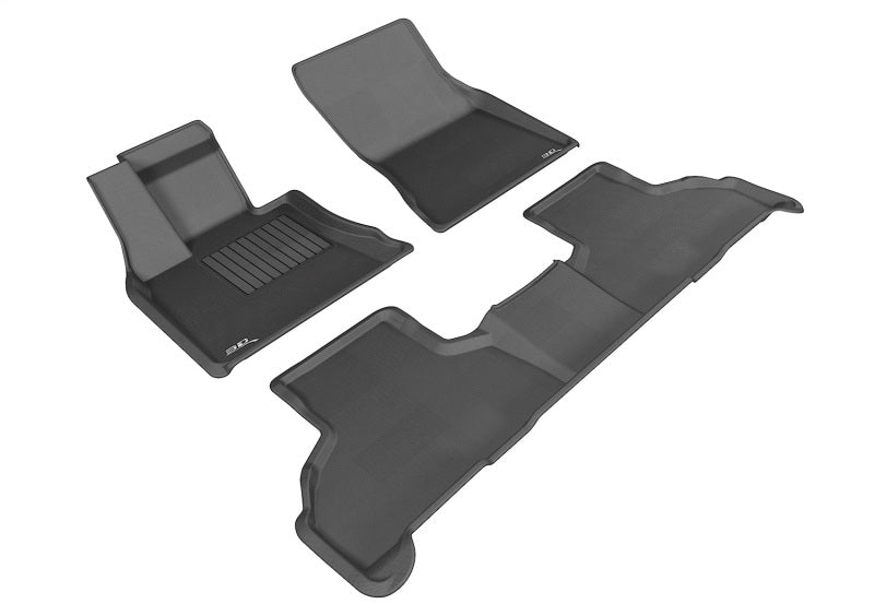 3D MAXpider KAGU Black Custom-Fit Floor Mats for 2014-2019 BMW X5 and X6, Full Set