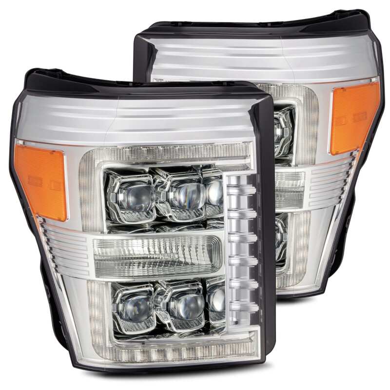AlphaRex NOVA-Series Plank-Style LED Projector Headlights for 2011-2016 Ford F-350 Super Duty, Chrome