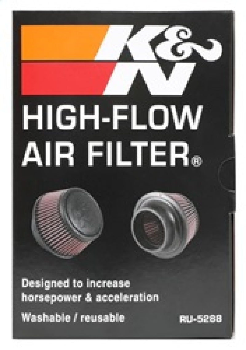 K&N Engineering RU-5288 Universal Round Clamp-On Air Filter, 3-Inch Flange