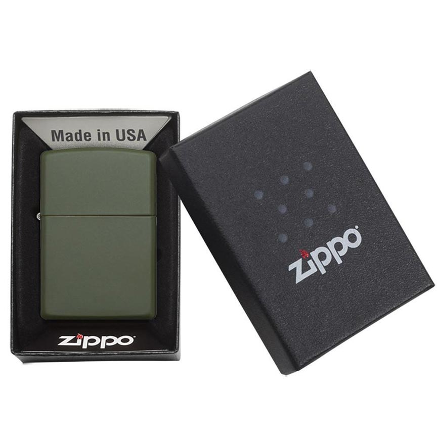 Zippo Windproof Lighter - Green Matte
