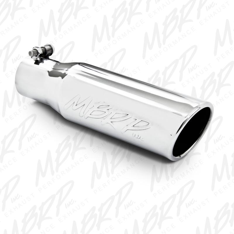 MBRP Armor Pro Exhaust Tip mbrpT5113, 2.5-Inch Inlet, 3.5-Inch Outlet, Angled Rolled Edge