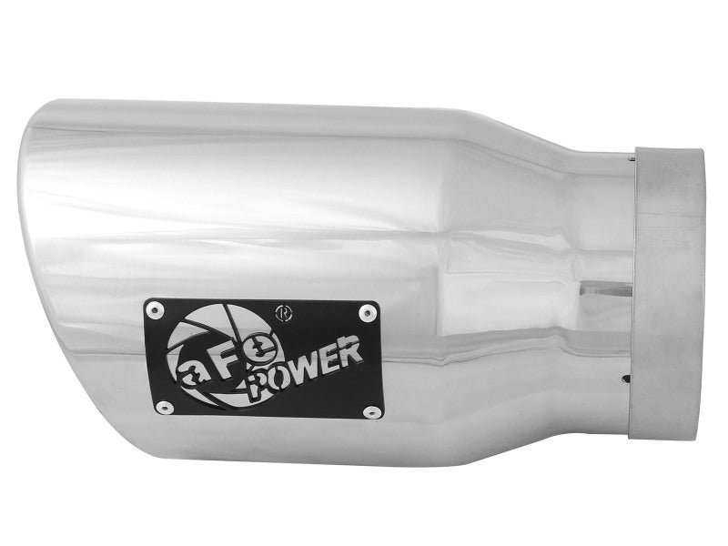 aFe MACH Force-Xp 304 Stainless Steel Exhaust Tip, 5-Inch Inlet, 7-Inch Outlet, 12-Inch Length, Right Side Exit - 49T50702-P12
