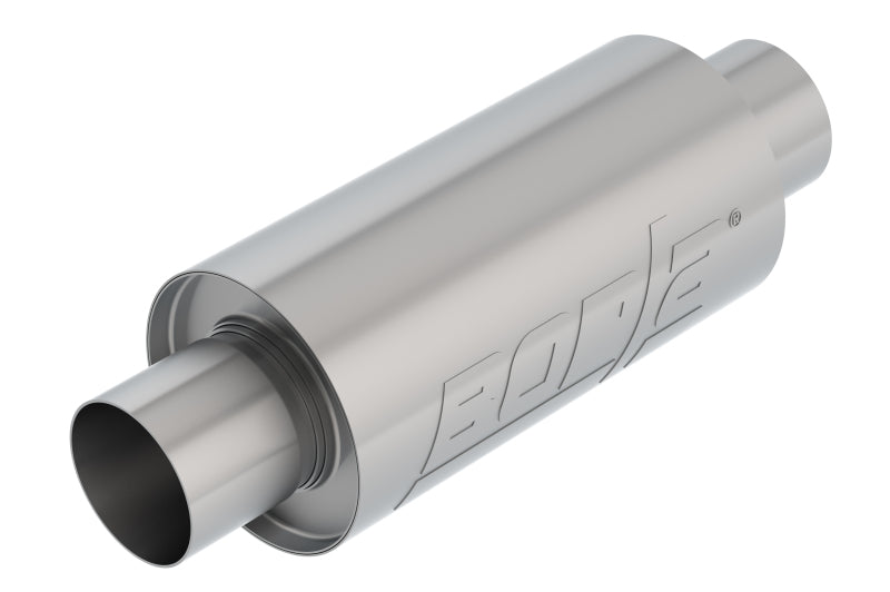 Borla 401338 Universal Resonator, 2.75-Inch Center Inlet and Outlet, 5-Inch Round Body