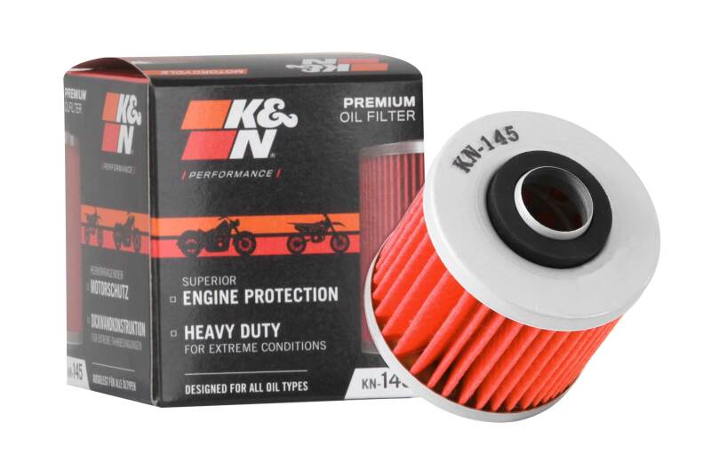 K&N Engineering KN-145 Premium Powersports Oil Filter for Yamaha, Aprilia, MZ, MUZ, Sachs and Derbi