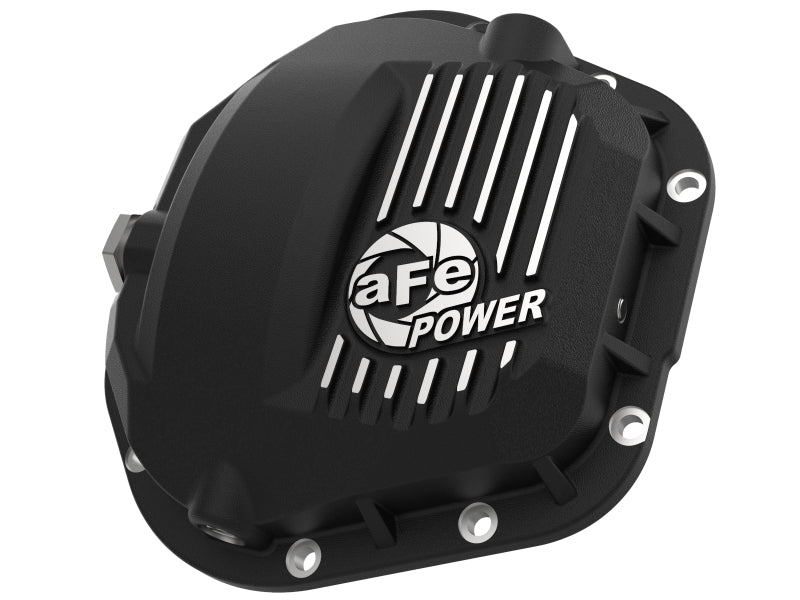 aFe Pro Series Dana 60 Front Differential Cover, Black with Machined Fins, Part Number 46-71100B