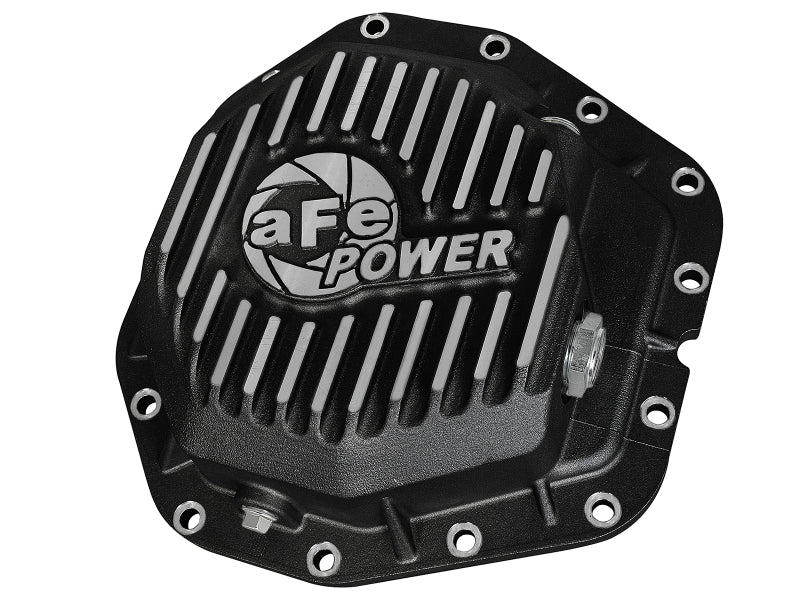 aFe Power Pro Series Rear Differential Cover, Black with Machined Fins, Part Number 46-70382, Ford Super Duty Dana M300-14