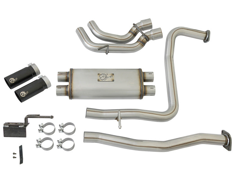 aFe Power Rebel Series 2.5-Inch Cat-Back Exhaust with Black Tips for 2016-2017 Nissan Titan V8 5.6L