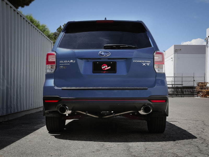 aFe Takeda Cat-Back Exhaust with Black Tips for 2014-2018 Subaru Forester XT 2.5L Turbo, Part Number 49-36804-B