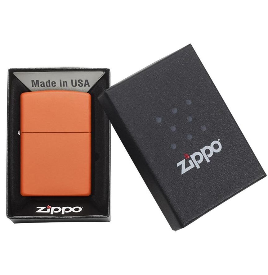 Zippo Orange Matte Windproof Lighter