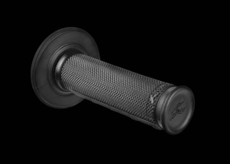 Renthal Ultra-Tacky Dual Compound 1/2 Waffle Motorcycle Grips, Black - renG197