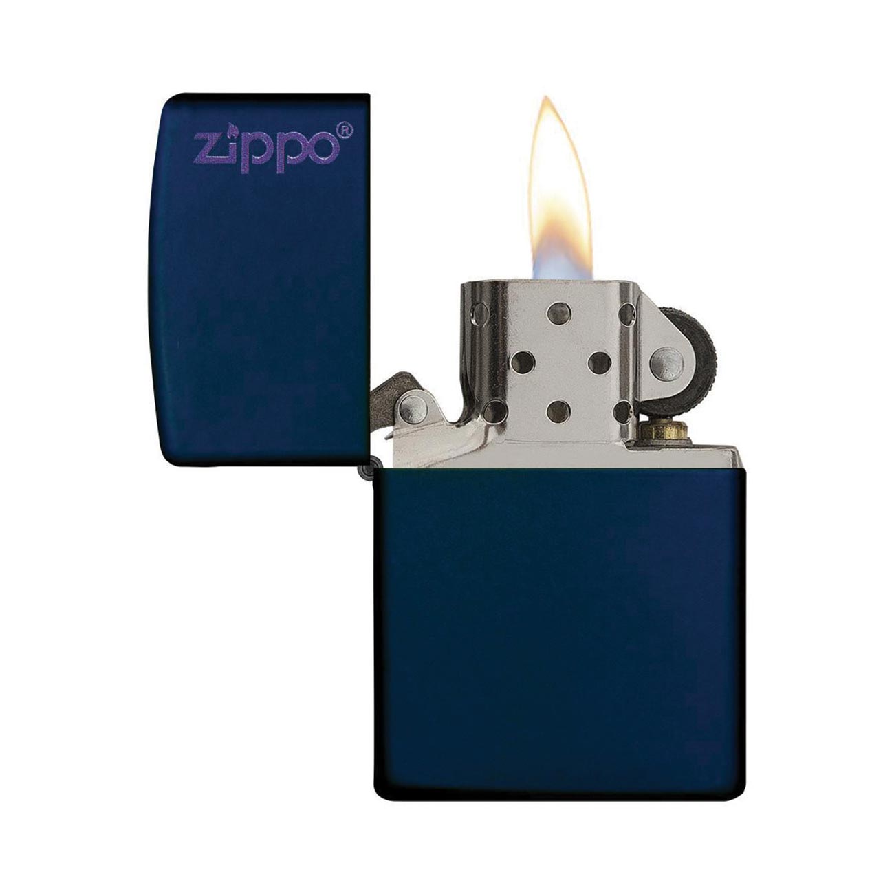 Zippo 239ZL Windproof Lighter, Navy Matte with Zippo Logo