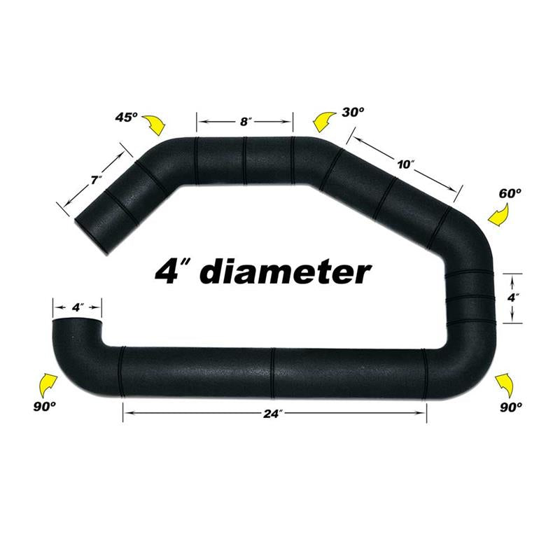 Airaid U-Build-It 4-Inch Air Intake Tube Set, Part Number AIR100-400