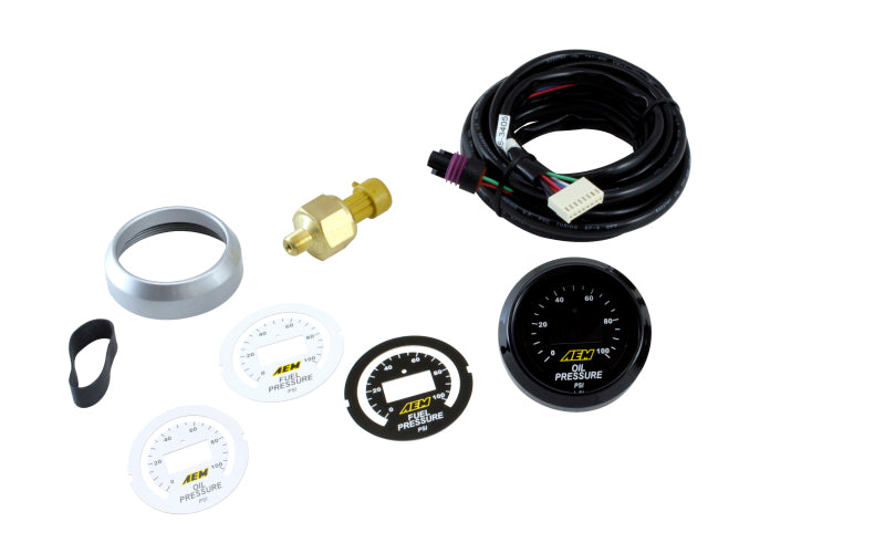 AEM 30-4401 52mm Digital Oil or Fuel Pressure Gauge, 0-100 PSI