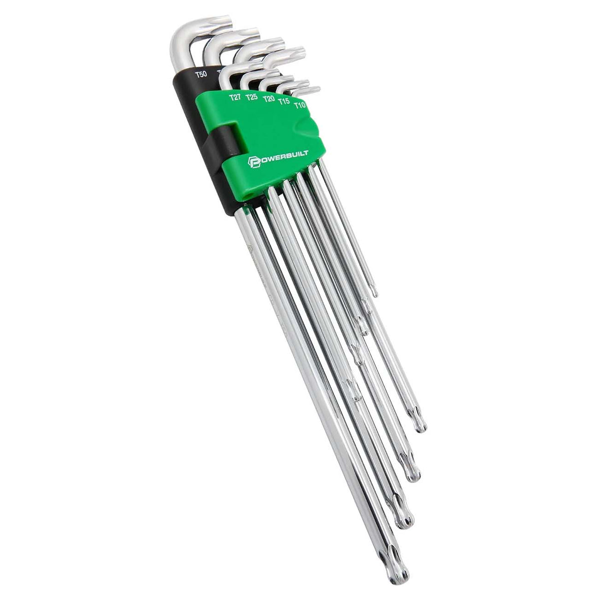 Powerbuilt Stubby Long Arm Torx Key Wrench Set, 9-Piece