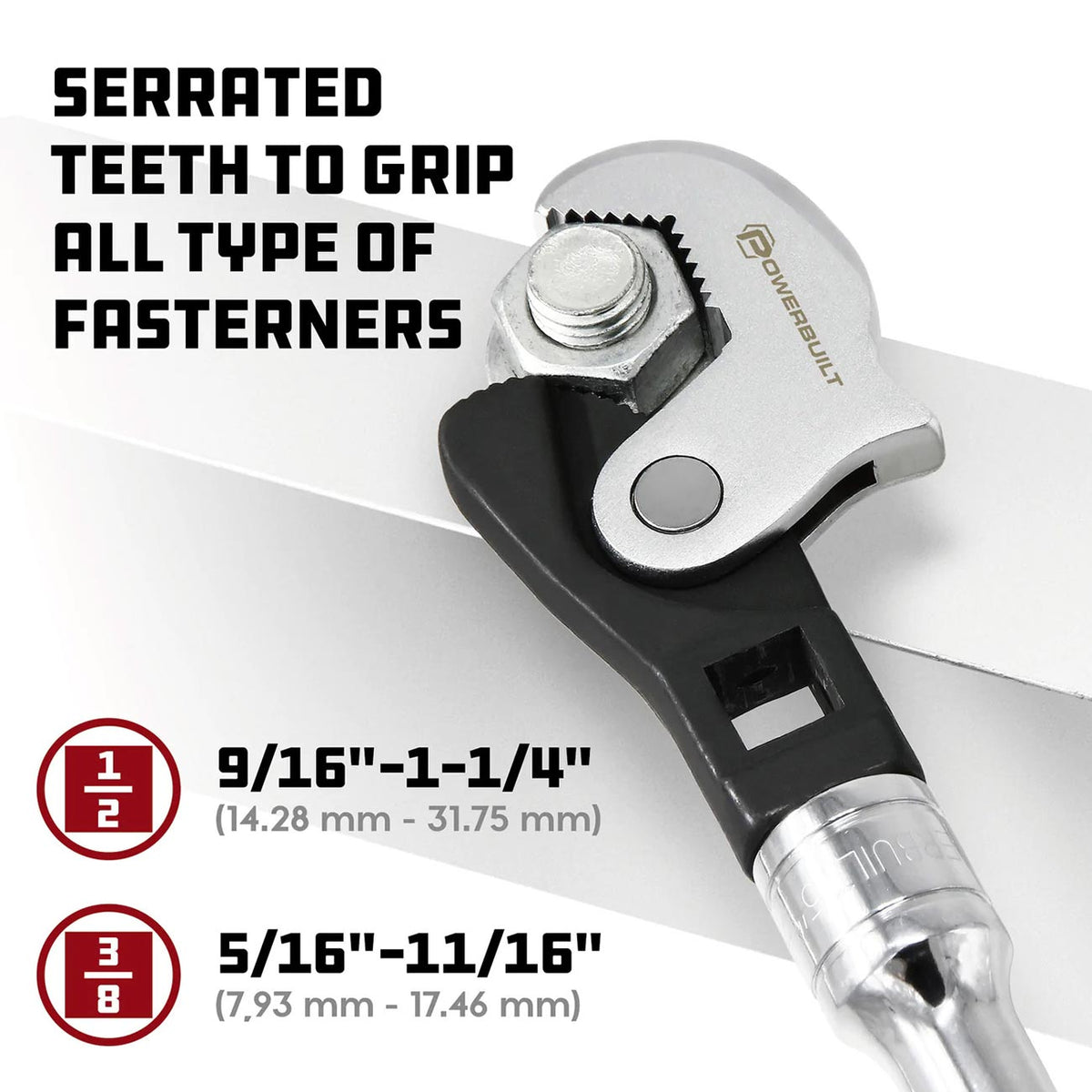 Powerbuilt Spring Crowfoot Wrench Set, 2-Piece Set