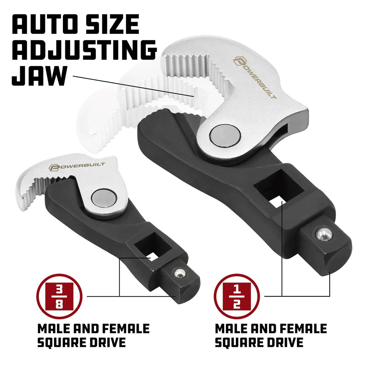 Powerbuilt Spring Crowfoot Wrench Set, 2-Piece Set