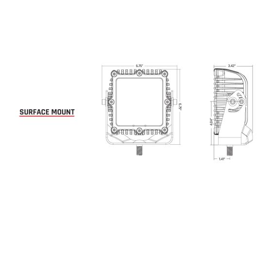 Rigid Industries - 244293 - Auxiliary Light - Q-Series Spot with Amber PRO Lens