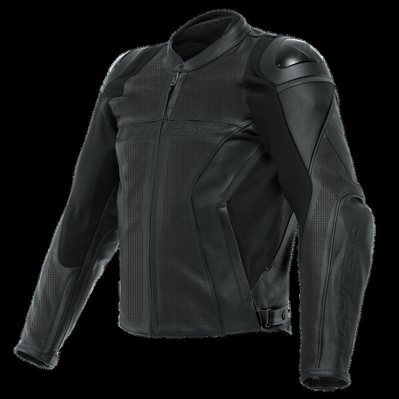 Dainese Racing 4 Leather Jacket Perforated Black/Fluorescent Red Size - 60