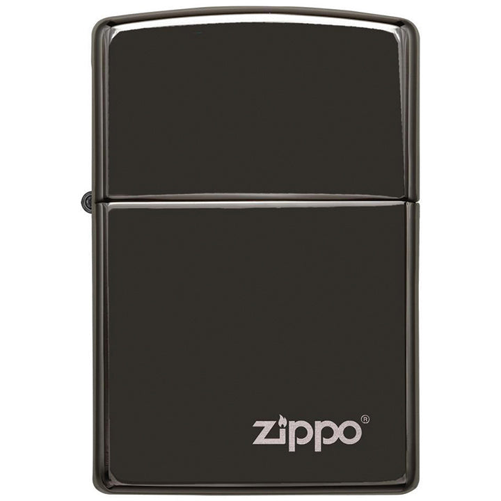 Zippo Windproof Lighter with Ebony Finish and Zippo Logo