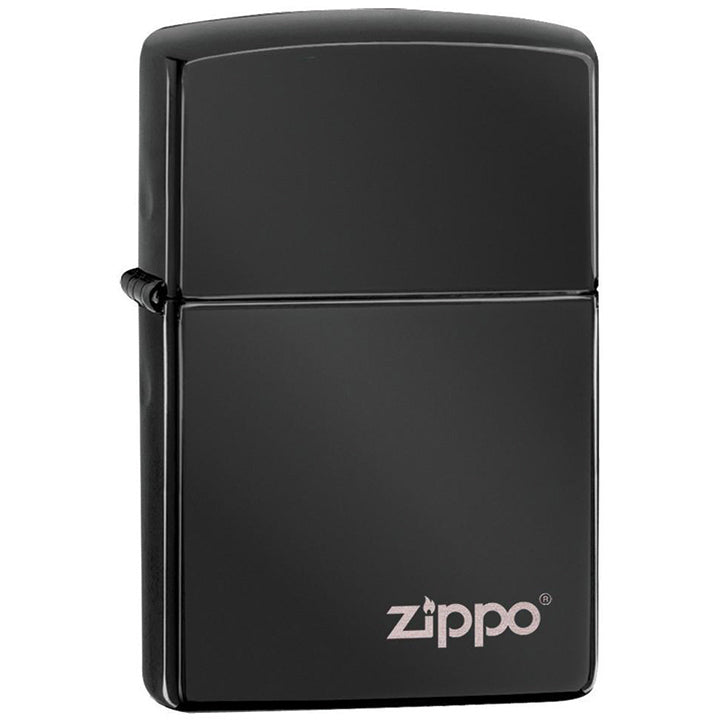 Zippo Windproof Lighter with Ebony Finish and Zippo Logo