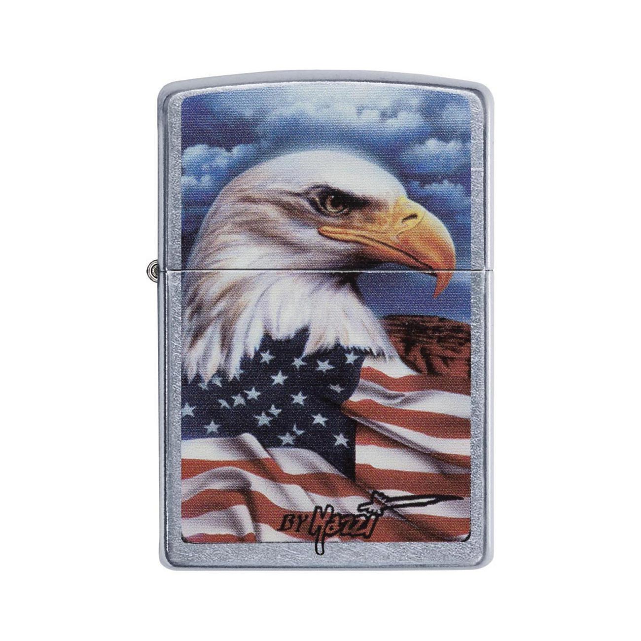 Zippo Mazzi Freedom Watch Windproof Lighter, Street Chrome