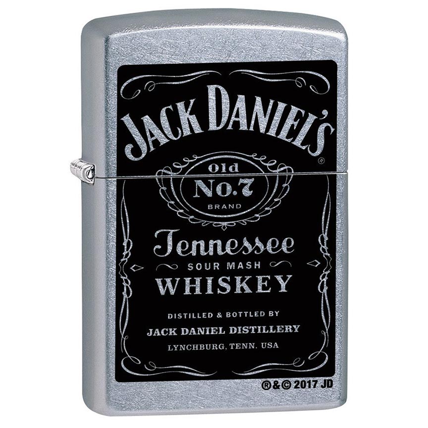 Zippo Windproof Lighter with Jack Daniel's Label, Street Chrome Finish